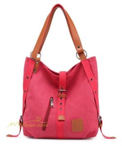 女性用バッグ | ショルダーバッグ リュック バッグ カバン レディース 帆布バッグ ズック カジュアル 旅行 肩掛け 手提げ シンプル エコバッグ ハンド 通勤通学 洗え 便利 収納