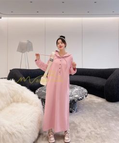 マキシ | スウェットワンピース ロングワンピース スウェット ロングパーカー ゆったり パーカーワンピース 体型カバー 大きいサイズ かわいい 50代 秋冬 20代30代 大人