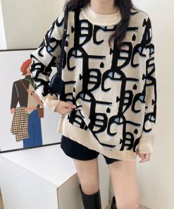 ニット・セーター | ジャガード柄ニットトップス 長袖韓国秋冬