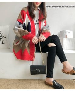 カーディガン | ニットレディース アウター ニットアウター 羽織り フロントボタン ボリューム感 大きめ ゆったり 20代30代 ミドル ゆるシルエット