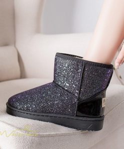 ショートブーツ | ムートンブーツ レディース ムートン 靴 秋冬 裏起毛 ボア ファー 暖かい 内ボア スノーブーツ カジュアル 防寒 雪靴 シューズ スノーシューズ