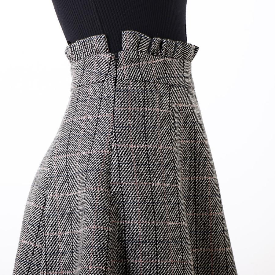 ミニスカート | Skirt ボトムス レディース グレンチェックスカート Aライン 秋冬 フレアスカート