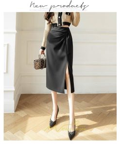 スカート | レディース ロング ミモレ丈 大人 スリット 秋冬 ロング丈 Aライン ハイウエスト 秋冬 無地 着痩せ お出かけ 2022 暖か 通勤 お呼ばれ フェミニン