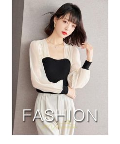 シャツ・ブラウス | ブラウス シャツ 切り替え レディース 春秋  ゆったり 長袖 20代30代40代50代 カジュアル きれいめ オシャレ シフォン 高級感 エレガント フォーマル 通勤