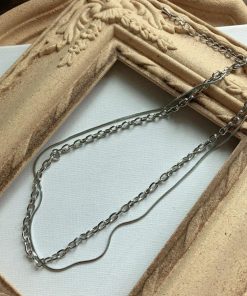 ネックレス | セット レディース ジュエリー ネックレス重ね付け シンプル シルバー アクセサリー チェーンペンダント