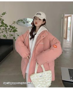 ダウンジャケット コート | フェイクレイヤードダウンジャケット 重ね着風ジャケット 中綿ジャケット アウター ダウン 防風 防寒 フード付き 秋冬コート ジップアップ レディース