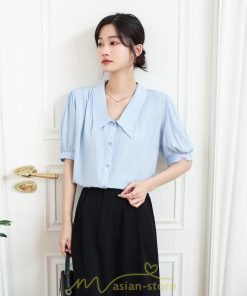 シャツ・ブラウス | ブラウス 半袖 レディース シャツ おしゃれ トップス レトロ オフィス 通勤 夏コーデ シンプル Vネック 上品 華奢見え 20代30代40代 着痩せ エレガント