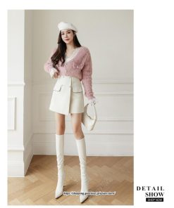 スカート | ミニレディース Aライン タイト ショート丈 キュロットラシャ 暖か カジュアル お出かけ 韓国風 2022秋冬 着回し 通勤 新作