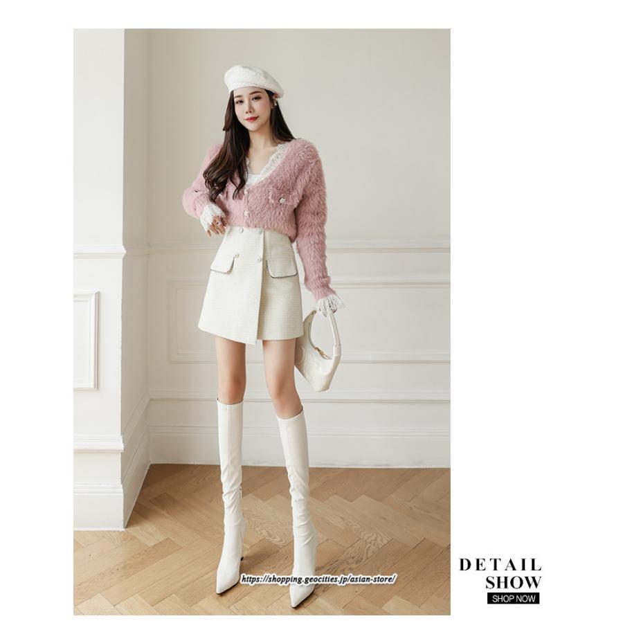 スカート | ミニレディース Aライン タイト ショート丈 キュロットラシャ 暖か カジュアル お出かけ 韓国風 2022秋冬 着回し 通勤 新作