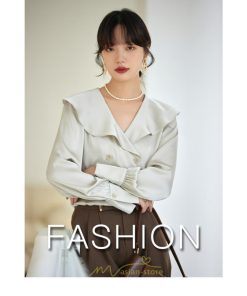 シャツ・ブラウス | ブラウス シャツ レディース 40代 上品 ブラウス きれいめ 通勤 OL ビジネス ゆったり 2022新作 上品 エレガント 高級感 Ｖネック フォーマル フェミニン