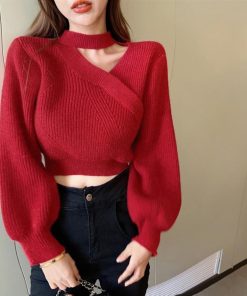 ニット・セーター | ショート丈 ニットトップスレディース秋冬