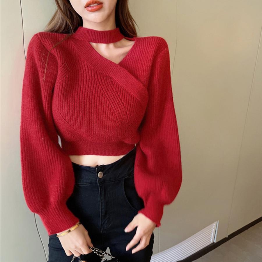 ニット・セーター | ショート丈 ニットトップスレディース秋冬