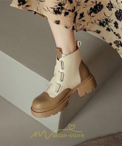 ショートブーツ | レディース 歩きやすい ワークブーツ 楽チン 痛くない ラウンドトゥ 美脚 厚底 カジュアル 通勤 通学 旅行 50代 30代 お出かけ 40代 20代