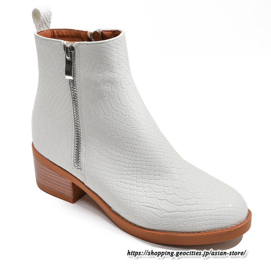 ショートブーツ | 大きいサイズ26.5cm レディース 上品 ブーツ 秋冬 春 チャンキーヒール 太ヒール 黒ブーツ シンプル ミドルヒール 大人 サイドファスナー