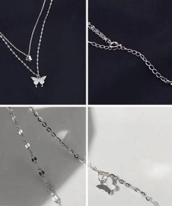 ネックレス | 2連蝶々 ジュエリー?上品