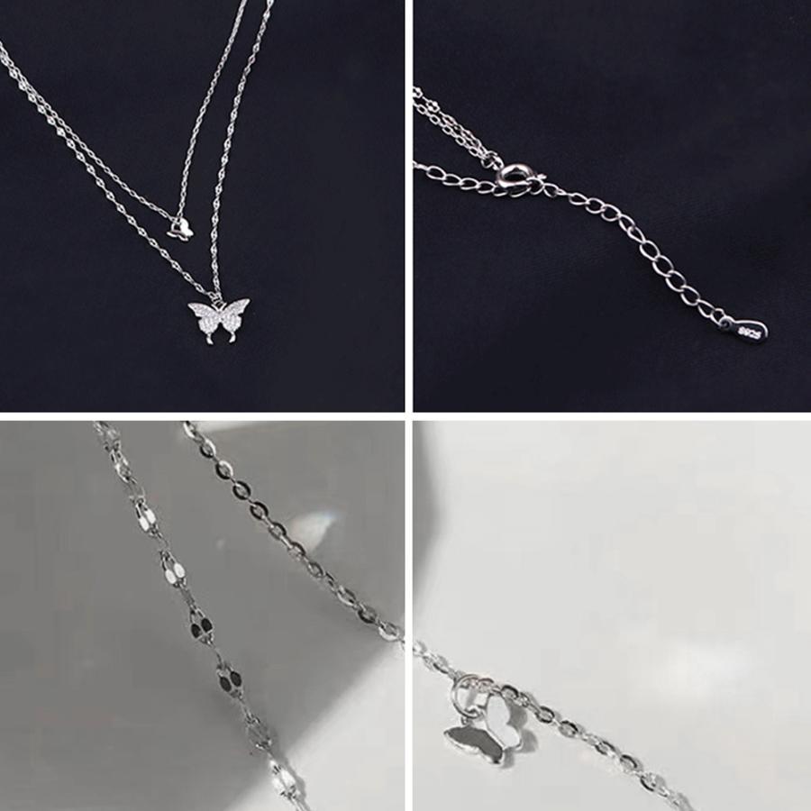ネックレス | 2連蝶々 ジュエリー?上品