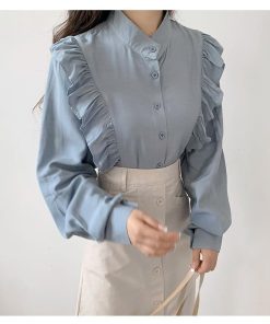 シャツ・ブラウス | ブラウス レディース きれいめ 40代 春秋 上品 無地 ブラウス 長袖 ゆったり オシャレ 韓国風 通勤 大人 着痩せ 50代 バルーンスリーブ 30代 韓国ファッション