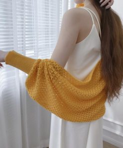 透かし編みトップス | ニットカーディガン レディース ショール