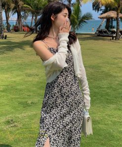 マキシ | サマーワンピース レディース 夏 ノースリーブ ワンピース 新作 きれいめ 着痩せ 可愛い 韓国風 旅行 花柄 裾口スリット 大人 30代 サマー 20代 お出かけ 40代