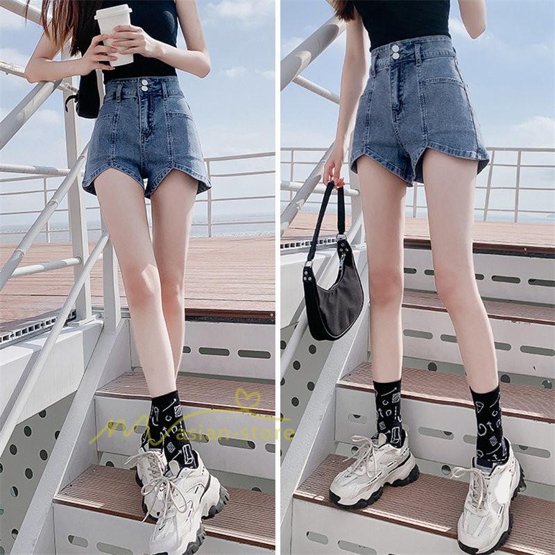 ショートパンツ | レディース デニム 短パン ジーンズ ボトムス 20代30代40代 カジュアル お出かけ 通勤通学 韓国風 ファッション 上品 着痩せ