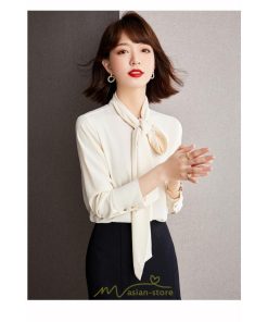 シャツ・ブラウス | ブラウス シャツ 秋 秋服 レディース リボン 春 秋 新作 シフォン 長袖 ゆったり 可愛い お出かけ カジュアル キレイめ エレガント おしゃれ 通勤