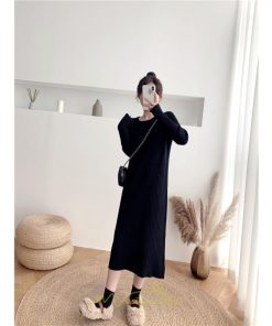 ニットワンピース | レディース 冬 きれいめ ロング おしゃれ 秋冬 長袖 送料無料 可愛い 上品 秋冬コーデ 小柄 萌え袖 20代30代40代50代 がーりー