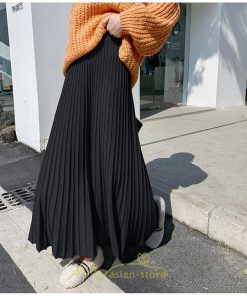 スカート | プリーツ ロング丈 ボトムス レディース ニットニット あったか 20代 30代 40代 秋 冬 韓国風 デート こなれ感 新作 秋冬物 お呼ばれ