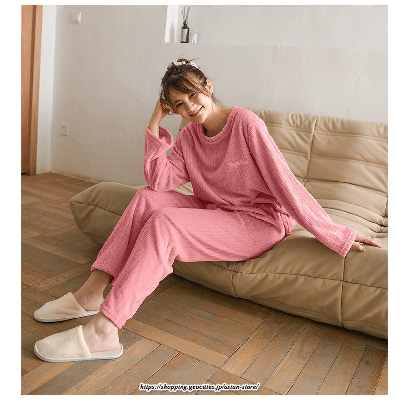 セットアップ | パジャマ 上下セット ルームウェア 裏起毛 レディース フリース マイクロファイバー 部屋着 厚手 保温 秋 冬 30代 20代 送料無料 40代 暖か 50代