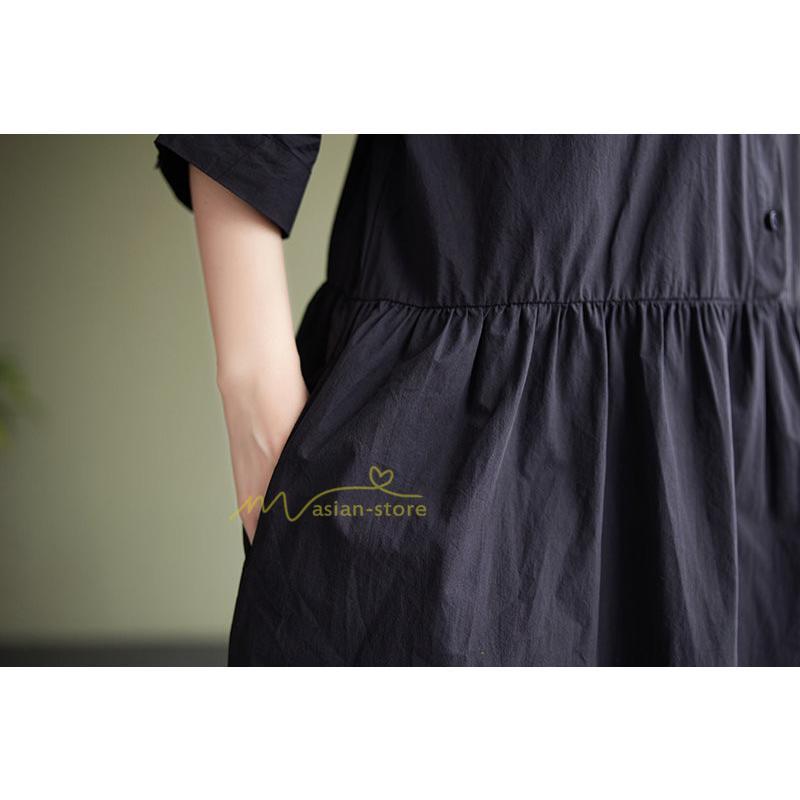 マキシ | 【大人風ロングワンピ】ワンピース レディース 夏 シンプル 無地 大人 通勤着 ロングワンピース ゆったり 20代30代40代 2022 お出かけ 着痩せ カジュアル 上品