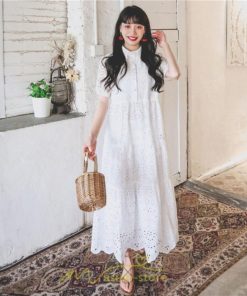 マキシ | リゾートワンピ ビーチウェア リゾート ワンピース レース 夏 秋 大人可愛い リゾート お出かけ 愛されコーデ 流行 お茶会 半袖 女子会 ダンス 学園祭 撮影会