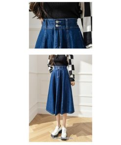 スカート | 送料無料 デニムロング丈 マキシ Aライン ロングゆったり 冬 レディース マキシ おしゃれ 大きいサイズ 着痩せ 激安 可愛い