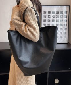 トートバッグ | PUレザー大容量 レトロ