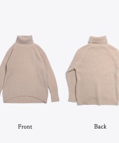 ニット・セーター | リブニットトップス タートルネック 韓国