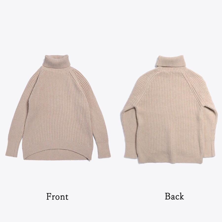 ニット・セーター | リブニットトップス タートルネック 韓国