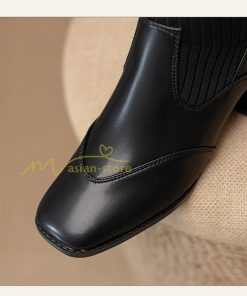 ショートブーツ | ブーツ レディース シューズ 靴 太ヒール チャンキーヒール ブーティー スクエアトゥ ソックスブーツ くつ COS コスプレ PUブーツ 合皮ブーツ