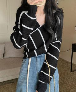 ニット・セーター | クロスニットトップス カシュクール風