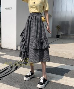 スカート | プリーツロング 春 夏 秋 マキシ 大きいサイズ フレアマキシプリーツ チェック柄 通勤通学 20代30代40代 不規則 フレア