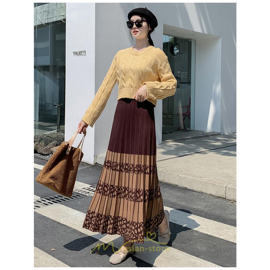 スカート | ロングウエストゴム プリーツ ロング丈 黒 グレー カーキ コーヒー レディース きれいめ 秋カジュアル 冬ニット 秋冬 オフィス