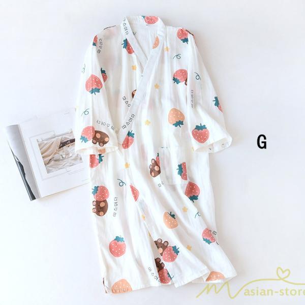 パジャマ ルームウェア | ルームウェア ネグリジェ パジャマ レディース ダブルガーゼ 綿100% ワンピース 長袖 ロング 春 夏 秋 薄手浴衣 バスローブ 花柄 おしゃれ かわいい 寝巻き