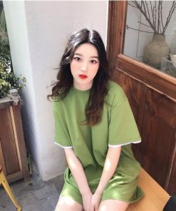 tシャツ・カットソー | Tシャツ 半袖 レディース カットソー バックギャザー トップス ビッグティーシャツ 2019春夏新作 大人気 ロングティーシャツ 可愛い シンプル ゆったり