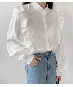 シャツ・ブラウス | ブラウス レディース きれいめ 40代 春秋 上品 無地 ブラウス 長袖 ゆったり オシャレ 韓国風 通勤 大人 着痩せ 50代 バルーンスリーブ 30代 韓国ファッション