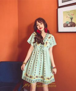 ミニ丈 | ワンピース ミニワンピース 膝上 レディース 夏 綿麻 きれいめ カジュアル 膝丈 Aライン おしゃれ 大人 可愛い セクシー Vネック 緑 赤 半袖 白 新作 上品