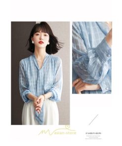 シャツ・ブラウス | ブラウス シャツ 秋 秋服 レディース 蝶結び チェック柄 春 秋 新作 シフォン 長袖 ゆったり 可愛い キレイめ エレガント おしゃれ お出かけ 通勤 カジュアル
