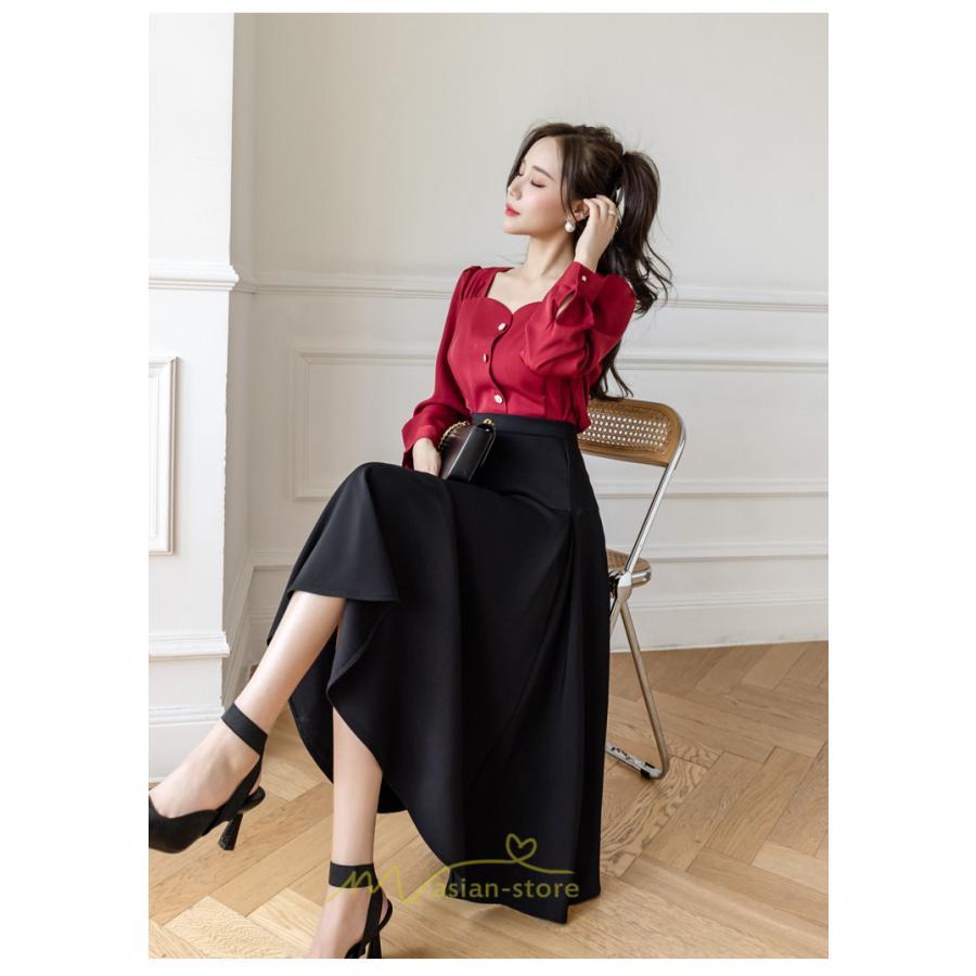 スカート | レディース ロング ミモレ フレアAライン ロング着痩せ 通勤 通学 オフィス OL オシャレ キレイめ カジュアル 20代30代40代50代