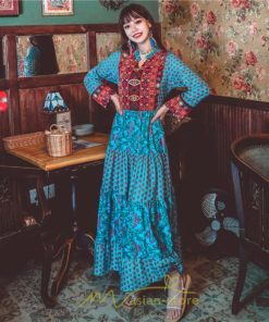 マキシ | ワンピース ロング 着やせ効果抜群 夏秋 長袖 他と被らない 刺繍 上品 きれいめ ロングワンピース マキシワンピ 舞台 演出 パーティー ダンス