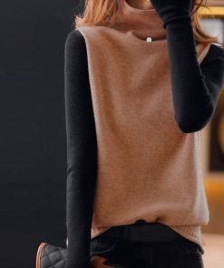 ニット・セーター | ニットベスト ハイネック ニットチョッキ