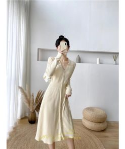 ニットワンピース | レディース ワンピース 冬 長袖 秋冬 ニット 20代 30代 40代 50代 Vネック かわいい おしゃれ 大人可愛い 着痩せ 綺麗