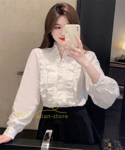 シャツ・ブラウス | ブラウス レディース 長袖 フォーマル 白 オフィス 無地 シャツ ビジネス フリル おしゃれ 入学式 卒業式 上品 お出かけ 面接 カジュアル 20代30代40代 きれいめ