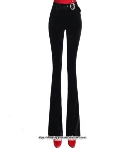 チノ・テーパード・ジョガー・スキニーパン | ロングパンツ レディース パンタロン ハイウエスト ベルベット 裏起毛 ストレート 着痩せ 通勤 OL ワイド 送料無料 オフィス 美脚ライン オシャレ ゆったり