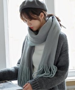マフラー | フリンジレディース リバーシブル 大判 秋冬 厚手無地 ストール かわいい リバーシブル